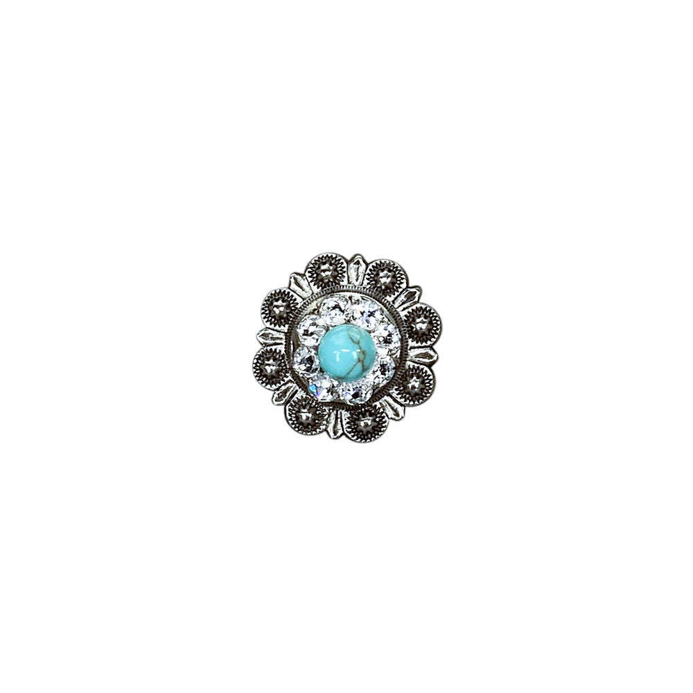 Fashion Turquoise & Clear Antique Silver 1