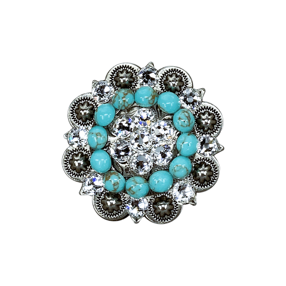 Fashion Turquoise & Clear Antique Silver 2