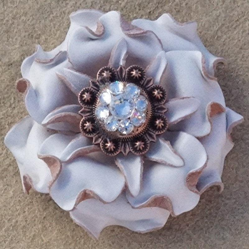 White Gardenia Flower With Copper Clear 1