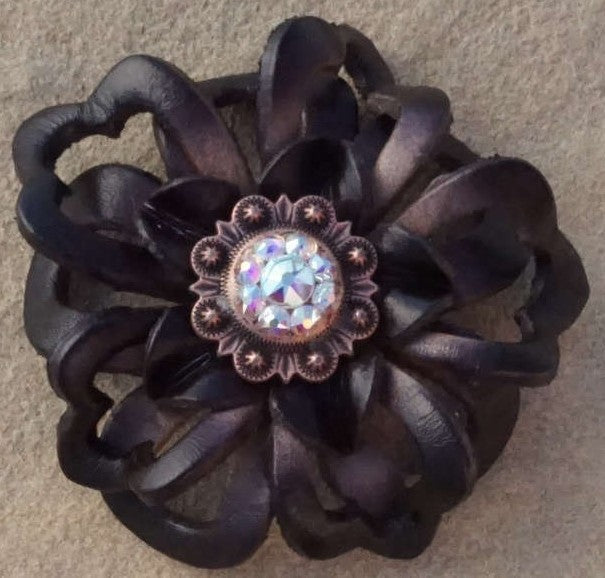 Black Lotus Flower With Copper AB 1