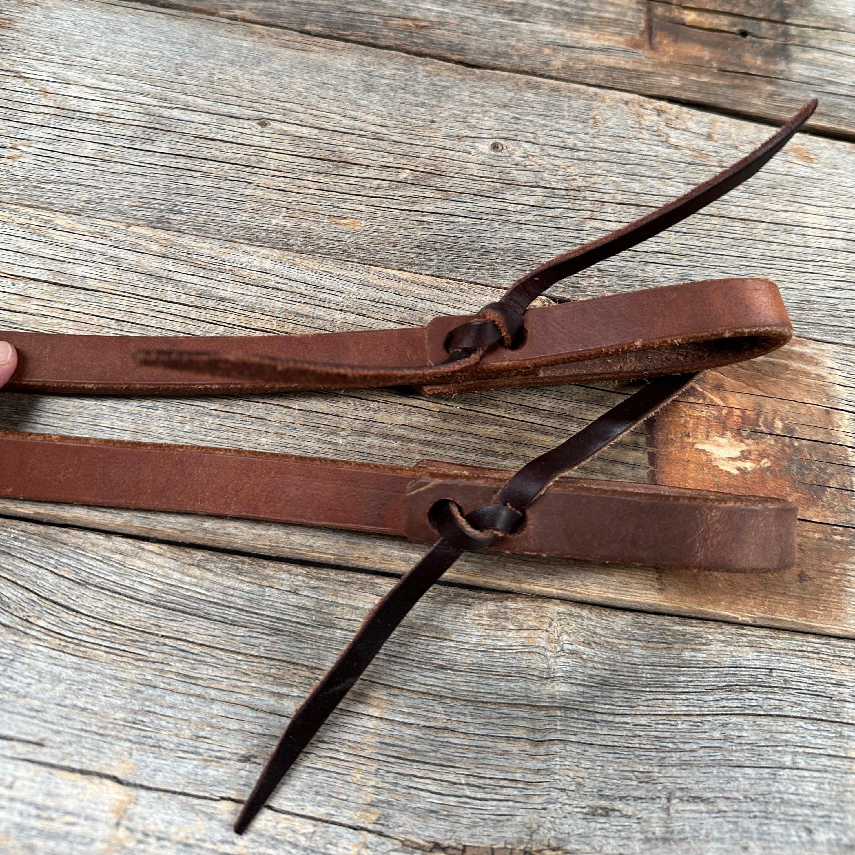 Oiled Harness Leather Split Reins - RODEO DRIVE