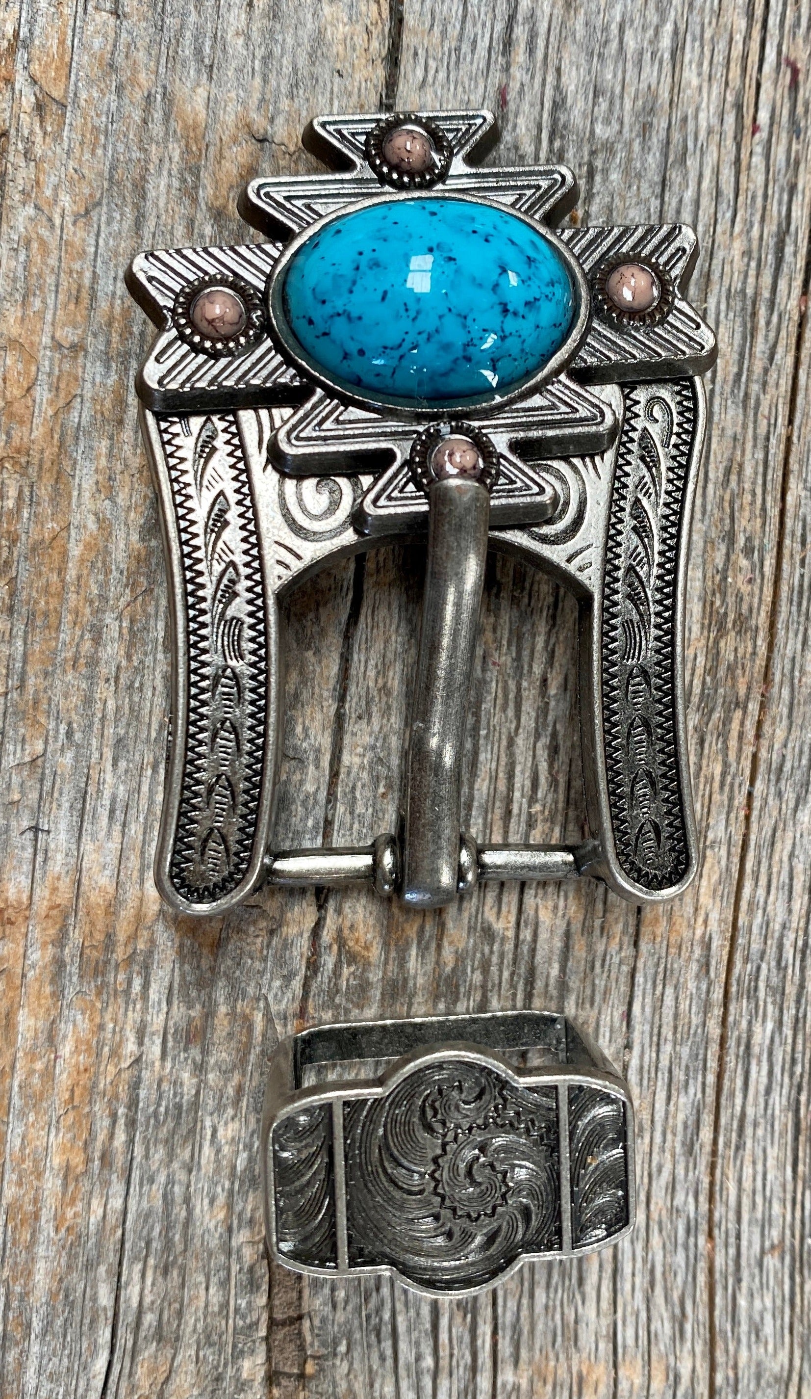 South West Turquoise Concho Buckle Adapter W204ASBA - RODEO DRIVE