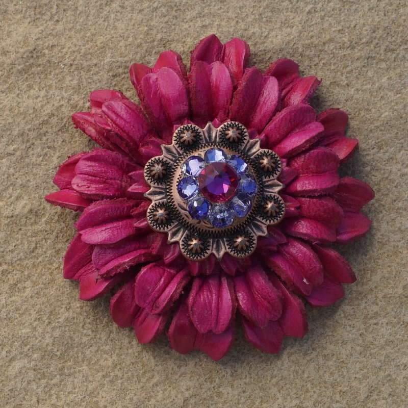 Flowers Fringe & More Hot Pink Daisy Flower With Copper Fuchsia & Lilac 1