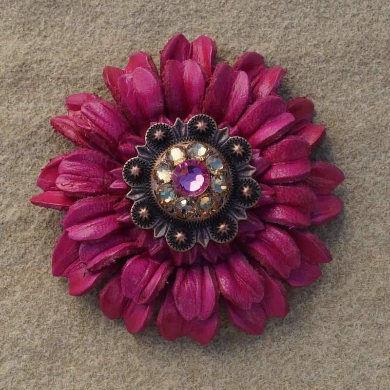 Flowers Fringe & More Hot Pink Daisy Flower With Copper Pink & Champagne 1