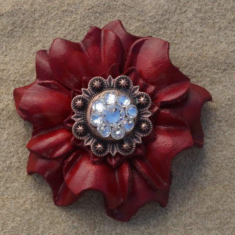 Flowers Fringe & More Red Carnation Flower With Copper Clear 1