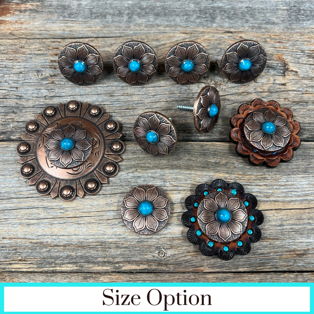 Copper Sunflower Western Concho W205