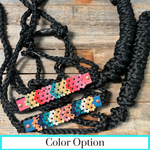 Black Mule Tape Triple Flower Halter