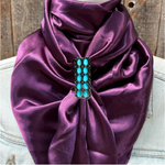 35X35" Solid Plum Wild Rag / Scarf WRS21 - Western Concho Wild Rag Slides - Assorted
