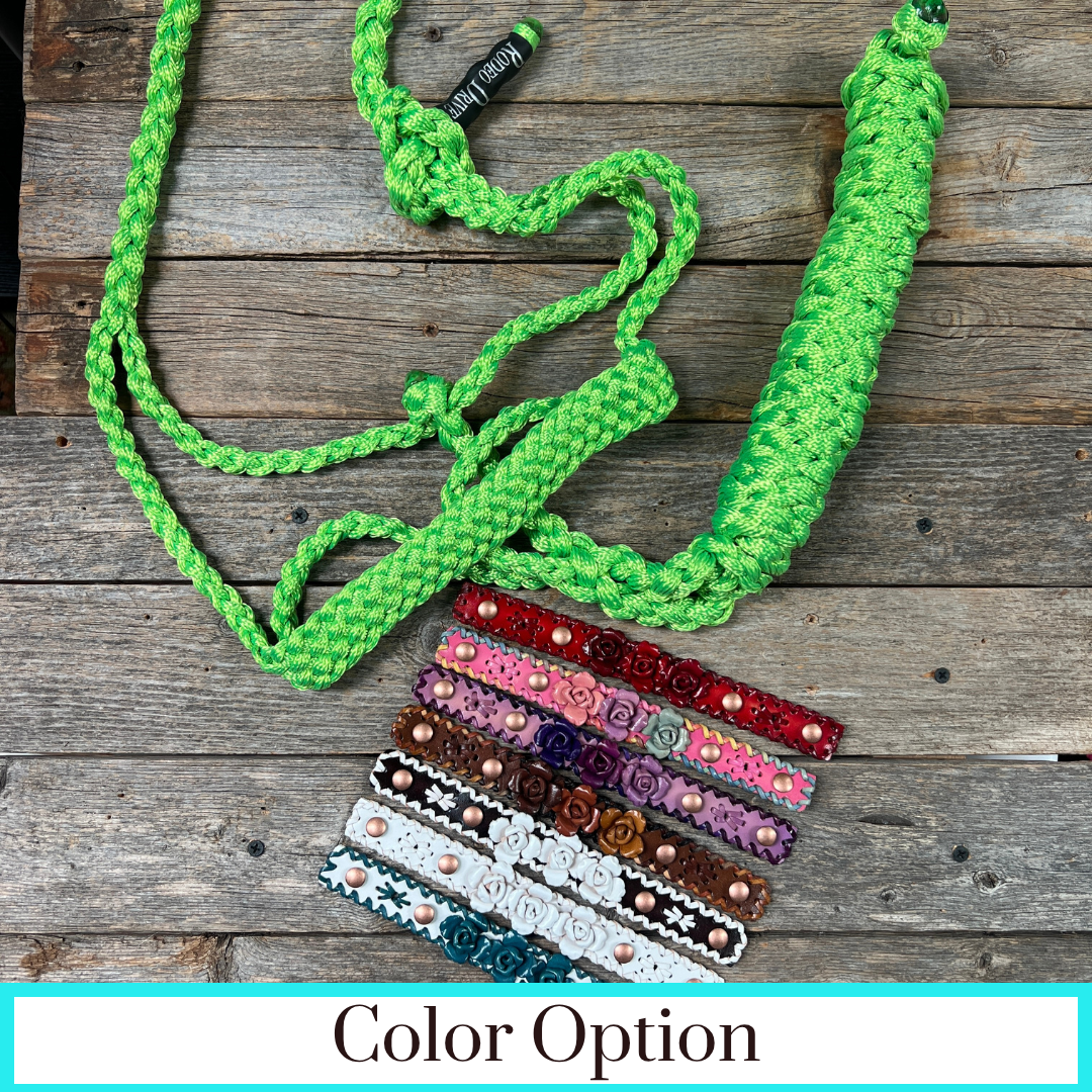 Rose - Lime Mule Tape Halter
