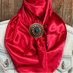 35X35" Solid Electric Red Wild Rag / Scarf WRS10 - Western Concho Wild Rag Slides - Assorted