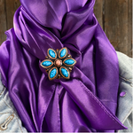 35X35" Solid Purple Wild Rag / Scarf WRS1 - Western Concho Wild Rag Slides - Assorted