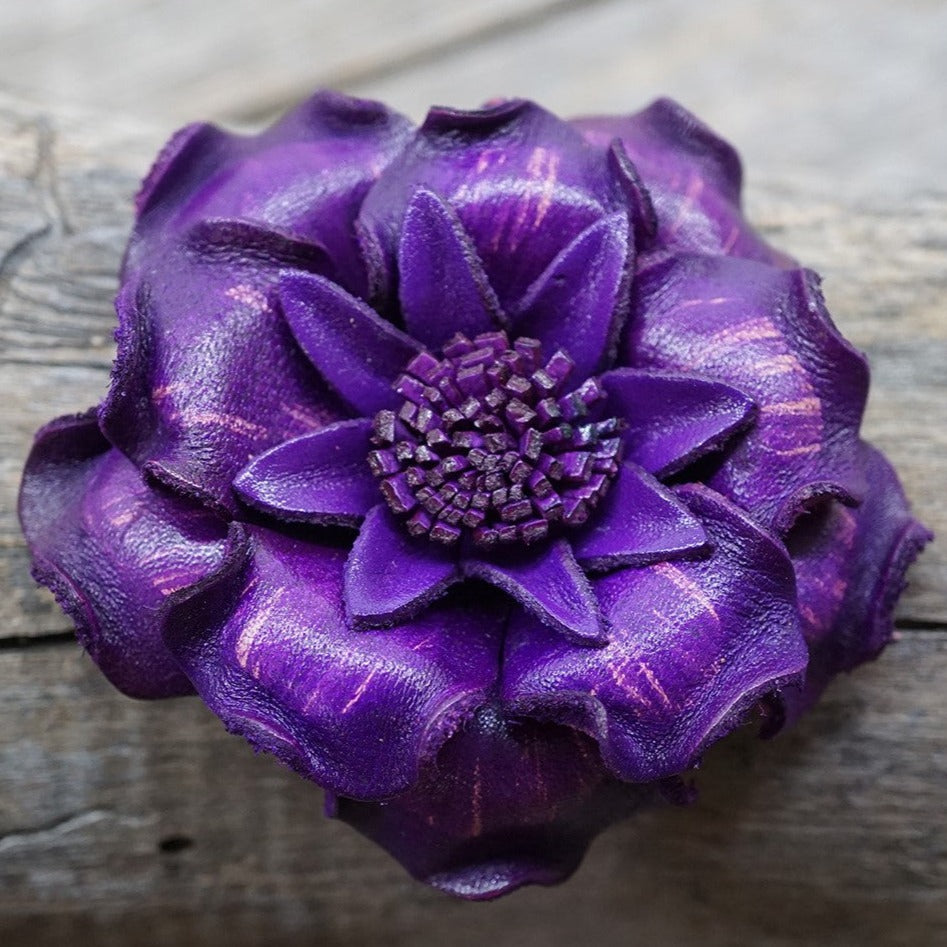 Hand Painted Leather Flowers - Gardenias