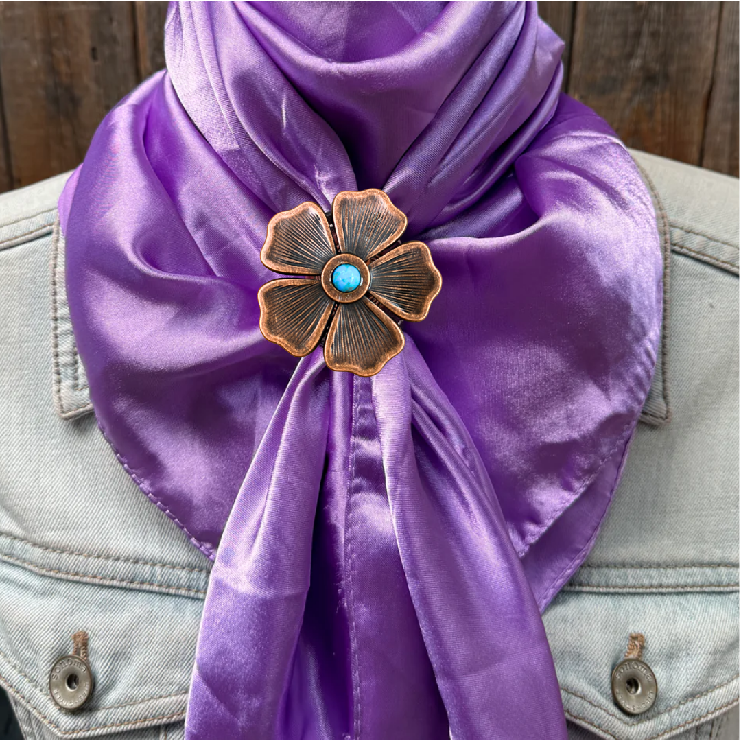 35X35" Solid Lavender Wild Rag / Scarf WRS13 - Western Concho Wild Rag Slides - Assorted