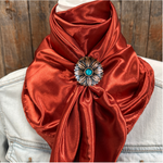 35X35" Solid Rust Wild Rag / Scarf WRS16 - Western Concho Wild Rag Slides - Assorted