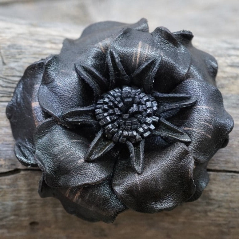 Hand Painted Leather Flowers - Gardenias