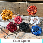 Hand Painted Leather Flowers - Gardenias