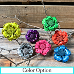 Hand Painted Leather Flowers - Gardenias