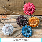 Hand Painted Leather Flowers - Daisies