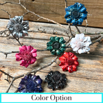 Hand Painted Leather Flowers - Carnations