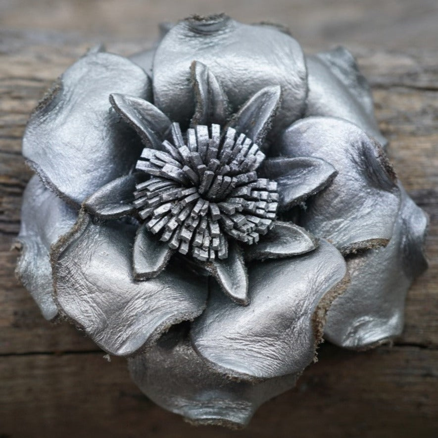 Hand Painted Leather Flowers - Gardenias