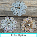 Teardrop Flower Rhinestone Rosette