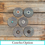 Black AB Circle Rhinestone Rosette - Assorted Conchos