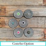 Black Clear Circle Rhinestone Rosette - Assorted Conchos
