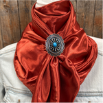 35X35" Solid Rust Wild Rag / Scarf WRS16 - Western Concho Wild Rag Slides - Assorted