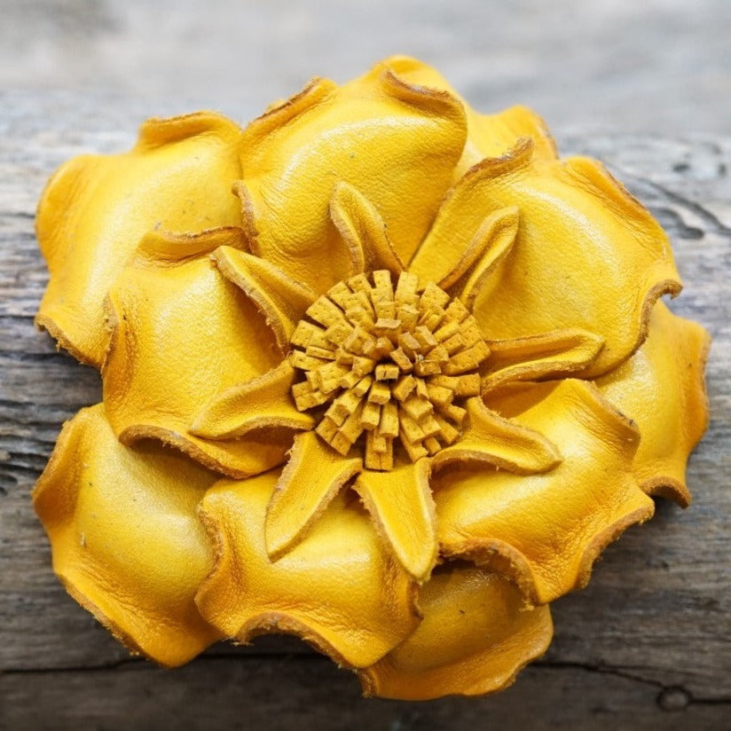 Hand Painted Leather Flowers - Gardenias