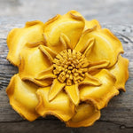 Hand Painted Leather Flowers - Gardenias