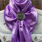 35X35" Solid Lavender Wild Rag / Scarf WRS13 - Western Concho Wild Rag Slides - Assorted