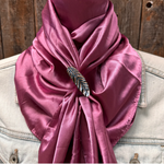 35X35" Solid Rose Wild Rag / Scarf WRS6 - Western Concho Wild Rag Slides - Assorted