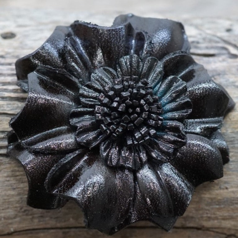 Hand Painted Leather Flowers - Carnations