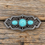 Fashion Turquoise Filigree Hair Clip