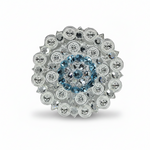 Bright Silver Aqua - Clear Crystal Conchos | Sizes 1"- 3" | Buckles | Saddle Set | Leather Rosettes | Slide