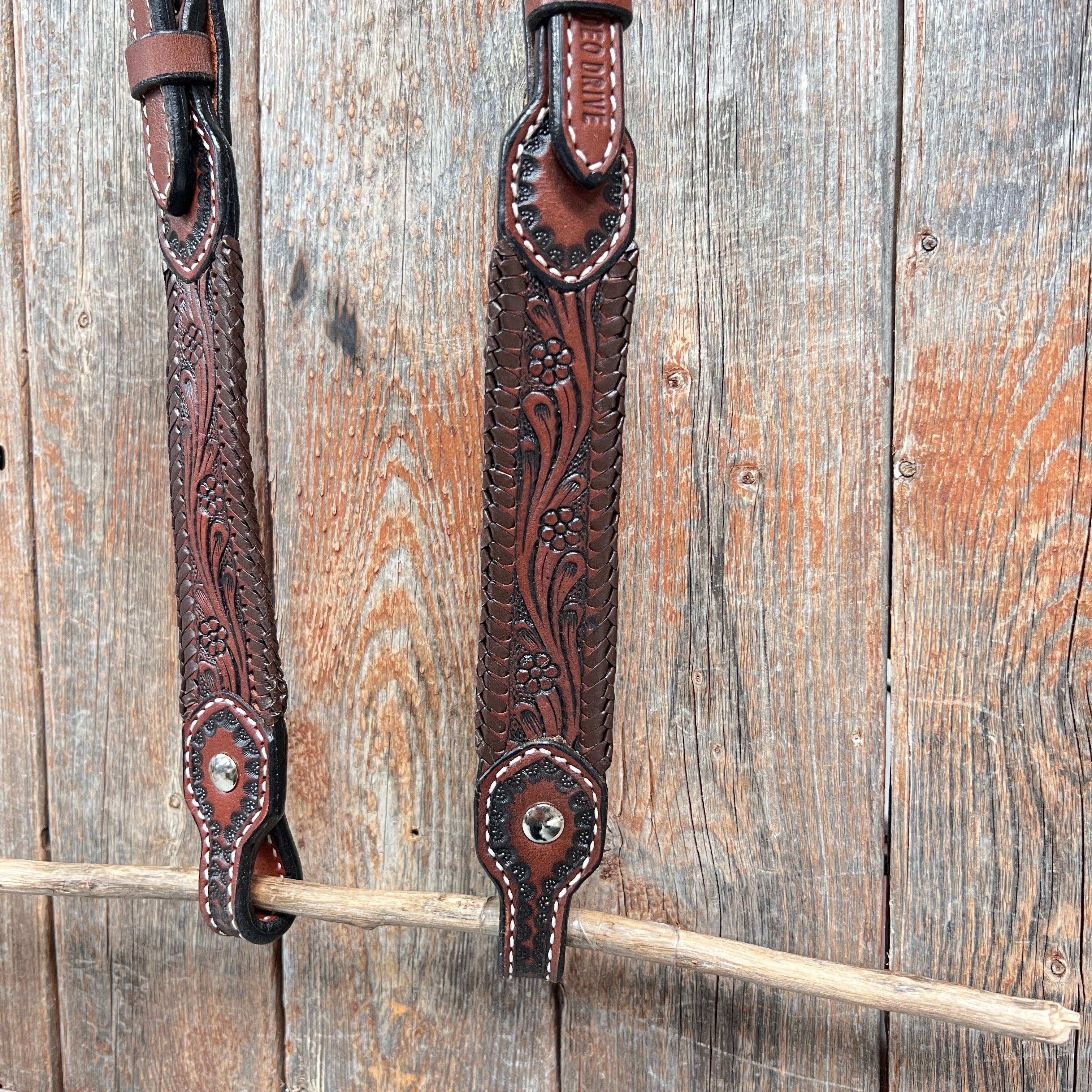Dark Oil Braided Browband/One Ear Breastcollar Tack Sets