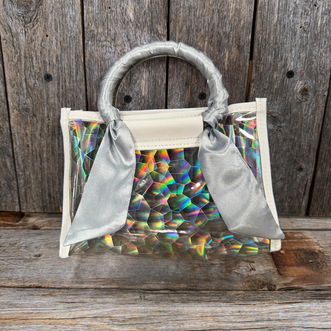 Silver / Grey Western Skinny Mini Wild Rag Scarf / Cowgirl Necktie #TW304