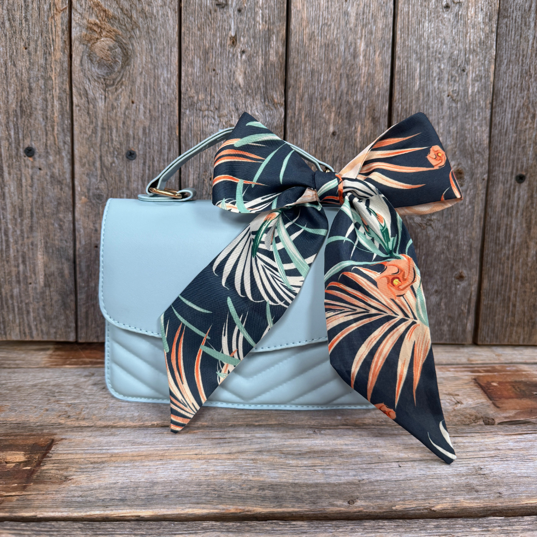 Navy and Orange Western Skinny Mini Wild Rag Scarf / Cowgirl Necktie #TW138