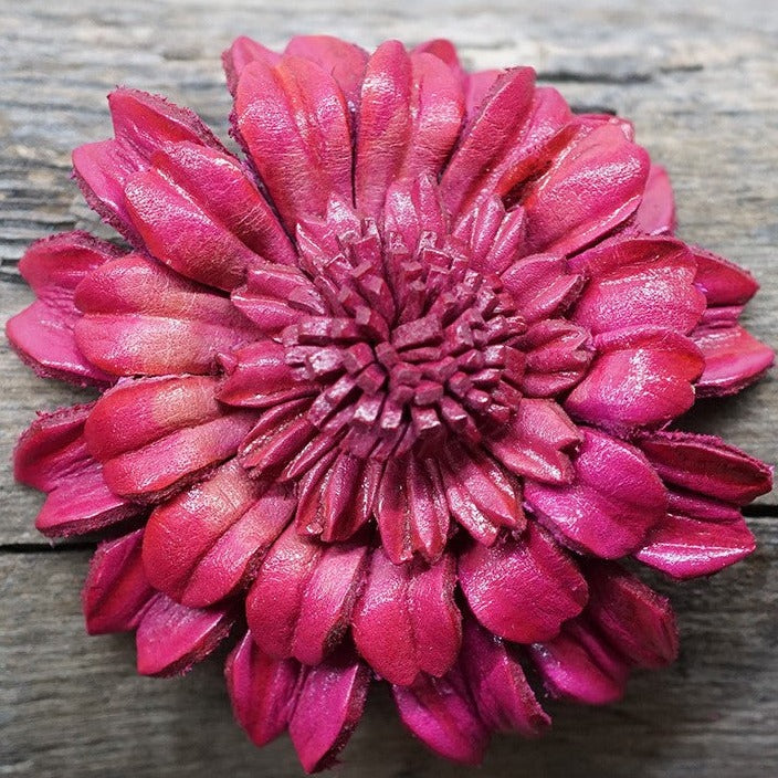 Hand Painted Leather Flowers - Daisies