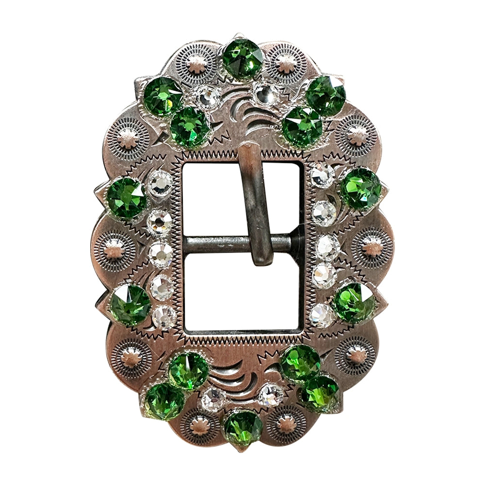 Fern & Clear Copper European Crystal Cart Buckle
