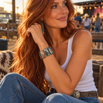 Patina Cactus  Turquoise Style Bracelet