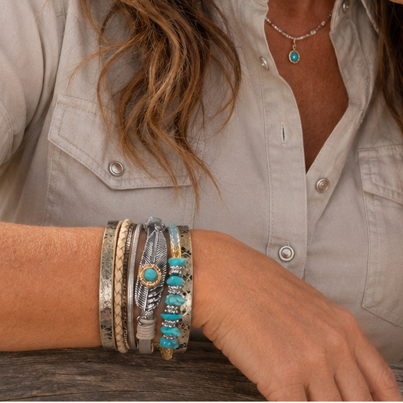 Gold Boho Multi Strand Wrap Bracelet