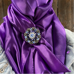 35X35" Solid Purple Wild Rag / Scarf WRS1 - Crystal Concho Wild Rag Slides - Assorted