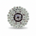 Bright Silver Amethyst - AB Crystal Conchos | Sizes 1"- 3" | Buckles | Saddle Set | Leather Rosettes | Slide