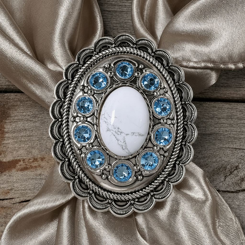 Cabochon and Crystal Wild Rag Slide #WRSCCWTAQ