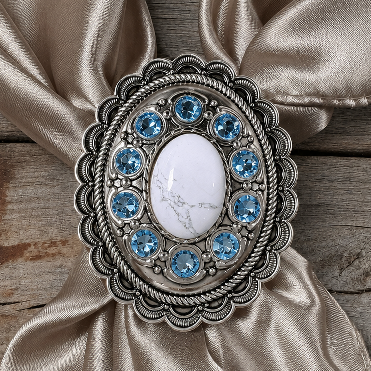 Cabochon and Crystal Wild Rag Slide #WRSCCWTAQ