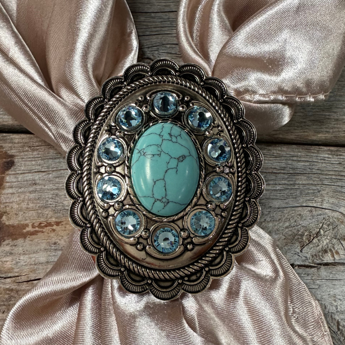 Cabochon and Crystal Wild Rag Slide #WRSCCTQAQ