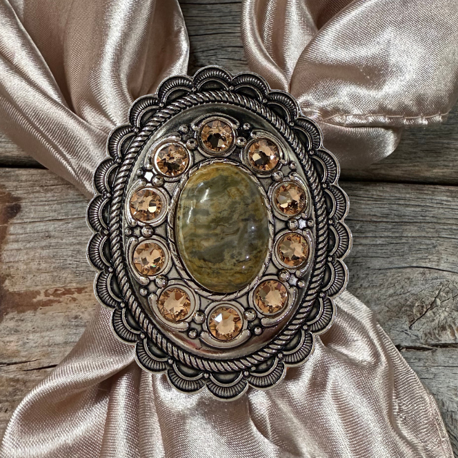 Cabochon and Crystal Wild Rag Slide #WRSCCSGCH