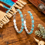 Fashion Turquoise Large Hoop Earrings