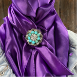 35X35" Solid Purple Wild Rag / Scarf WRS1 - Crystal Concho Wild Rag Slides - Assorted